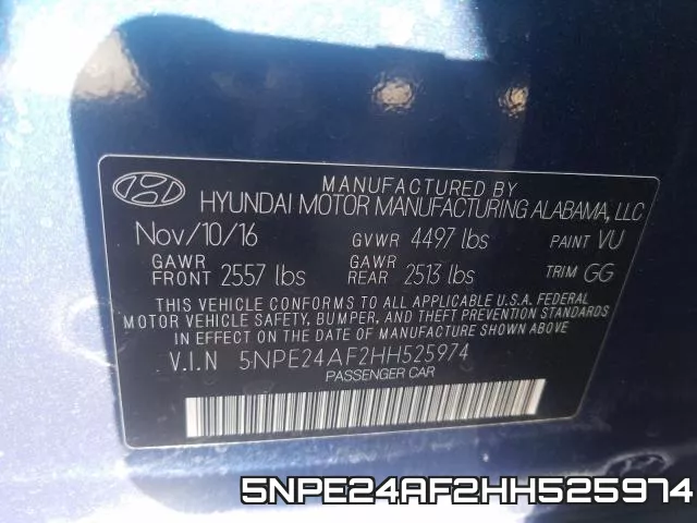 5NPE24AF2HH525974 фото 2