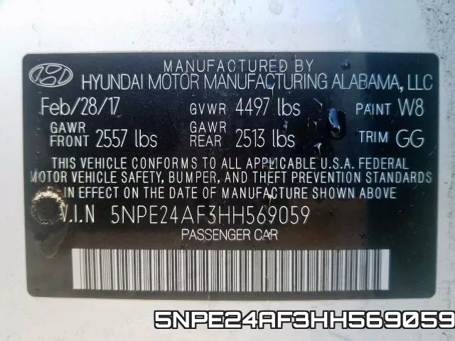 5NPE24AF3HH569059 фото 2
