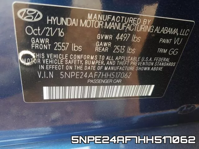 5NPE24AF7HH517062 фото 2