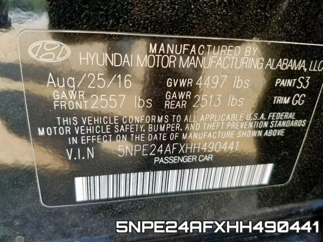 5NPE24AFXHH490441 фото 2