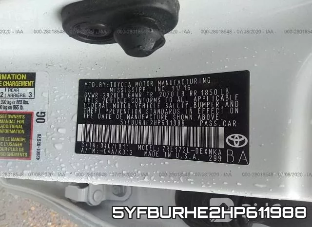 5YFBURHE2HP611988 фото 10