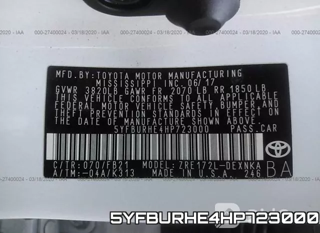 5YFBURHE4HP723000 фото 10