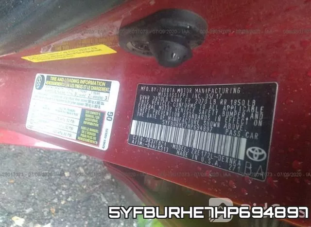5YFBURHE7HP694897 фото 10