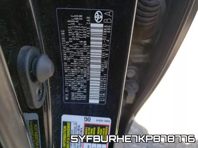 5YFBURHE7KP878776 фото 2
