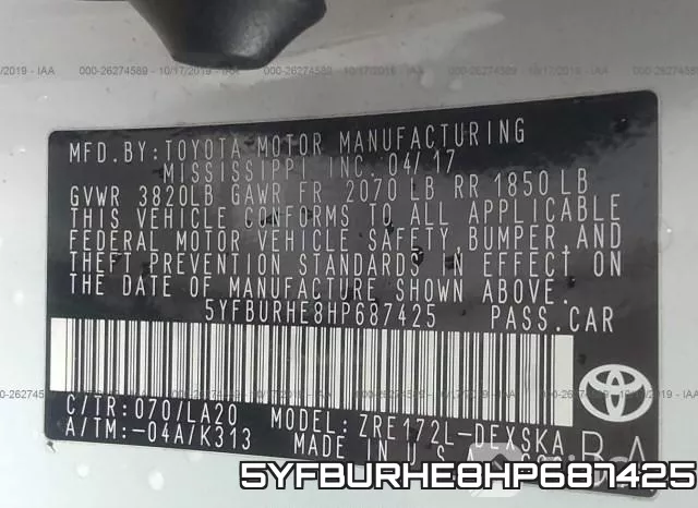 5YFBURHE8HP687425 фото 9