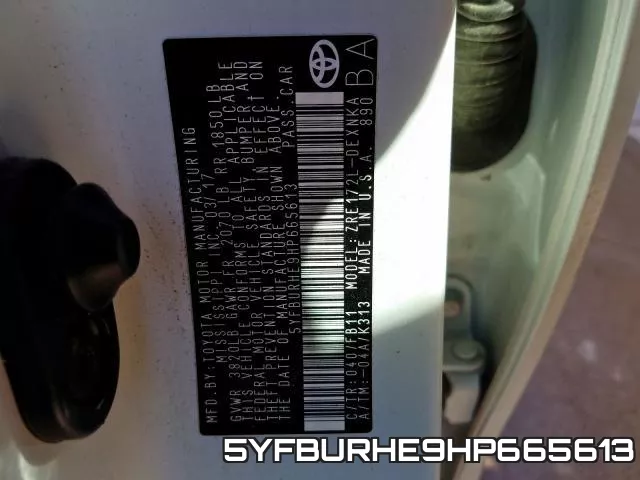 5YFBURHE9HP665613 фото 2