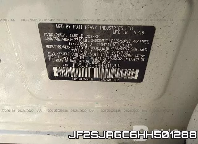 JF2SJAGC6HH501288 фото 10