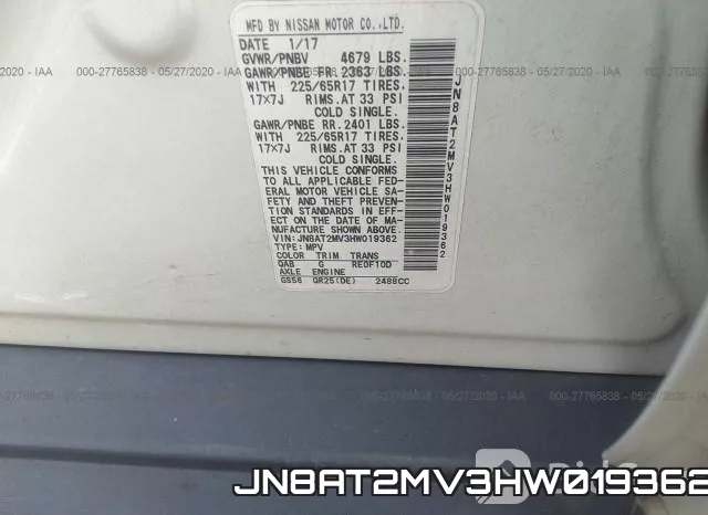 JN8AT2MV3HW019362 фото 9