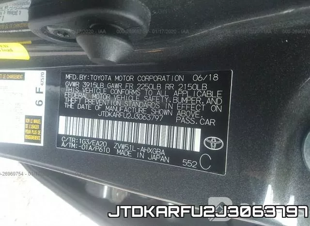 JTDKARFU2J3063797 фото 10