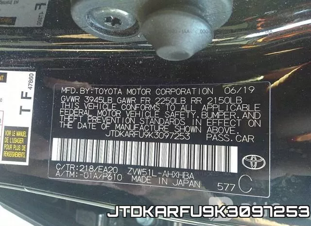 JTDKARFU9K3097253 фото 10