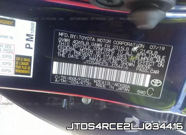 JTDS4RCE2LJ034416 фото 10