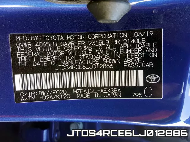 JTDS4RCE6LJ012886 фото 2