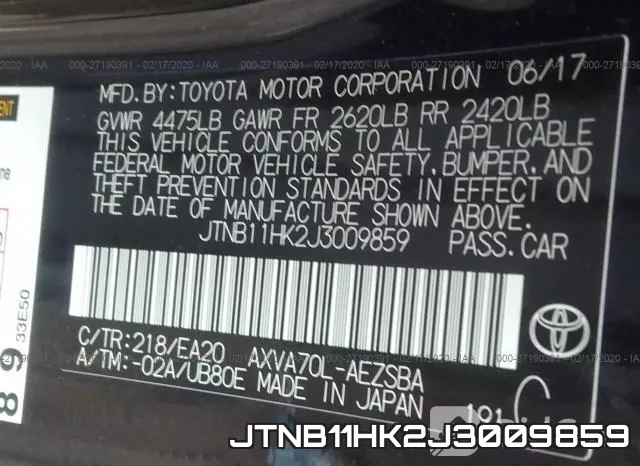 JTNB11HK2J3009859 фото 10