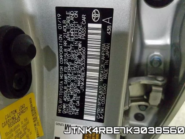 JTNK4RBE7K3038560 фото 2