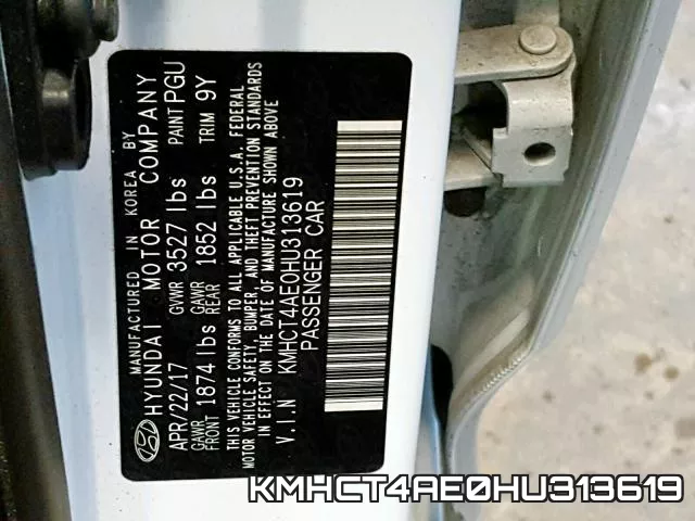 KMHCT4AE0HU313619 фото 2
