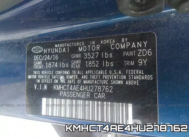 KMHCT4AE4HU278762 фото 10