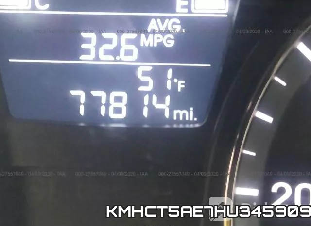 KMHCT5AE7HU345909 фото 8