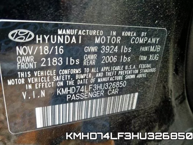 KMHD74LF3HU326850 фото 2