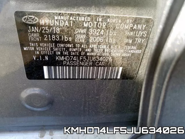 KMHD74LF5JU634026 фото 2