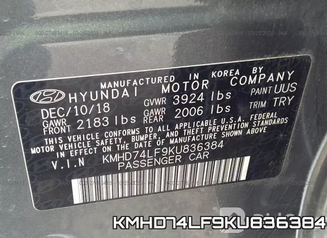 KMHD74LF9KU836384 фото 10