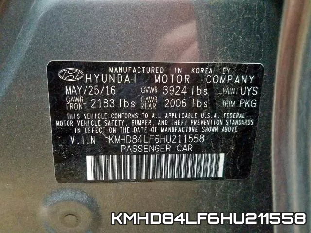 KMHD84LF6HU211558 фото 2