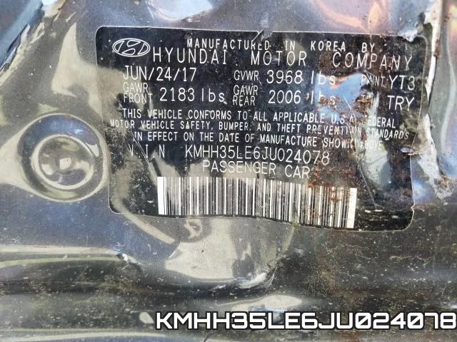 KMHH35LE6JU024078 фото 2