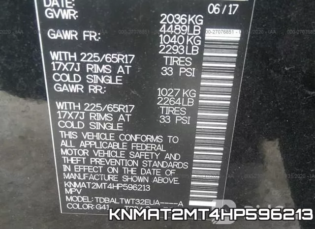 KNMAT2MT4HP596213 фото 10