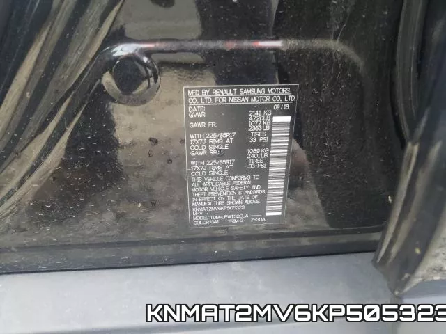 KNMAT2MV6KP505323 фото 2