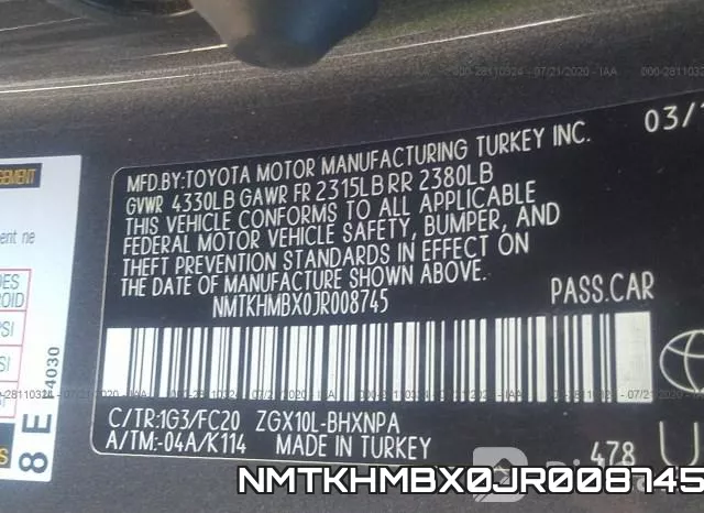 NMTKHMBX0JR008745 фото 10