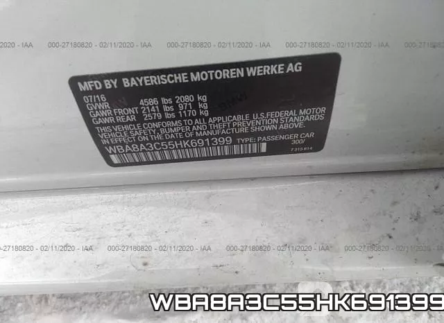 WBA8A3C55HK691399 фото 10