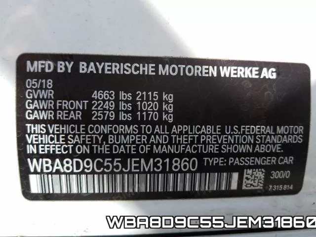 WBA8D9C55JEM31860 фото 2