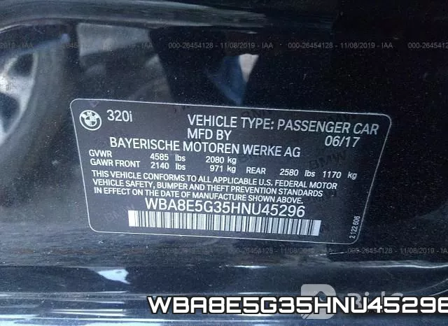 WBA8E5G35HNU45296 фото 10