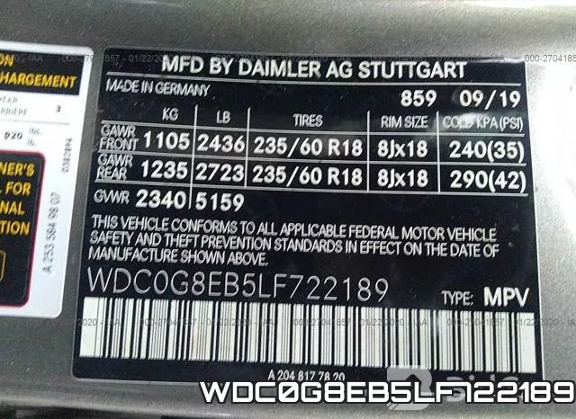 WDC0G8EB5LF722189 фото 10