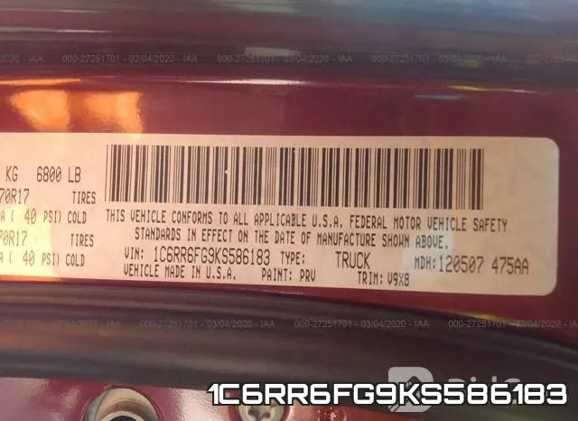 1C6RR6FG9KS586183 фото 10