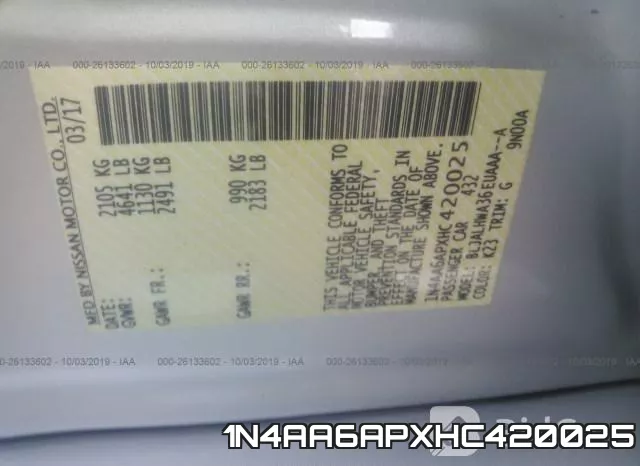 1N4AA6APXHC420025 фото 10