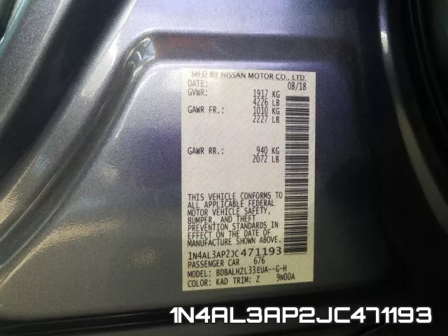 1N4AL3AP2JC471193 фото 2