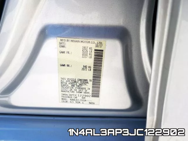 1N4AL3AP3JC122902 фото 2