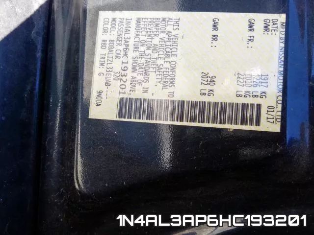 1N4AL3AP6HC193201 фото 2