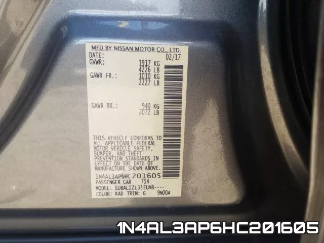 1N4AL3AP6HC201605 фото 2