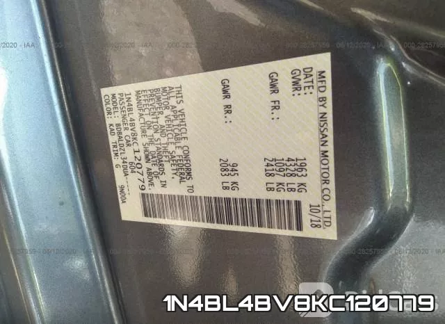 1N4BL4BV8KC120779 фото 10