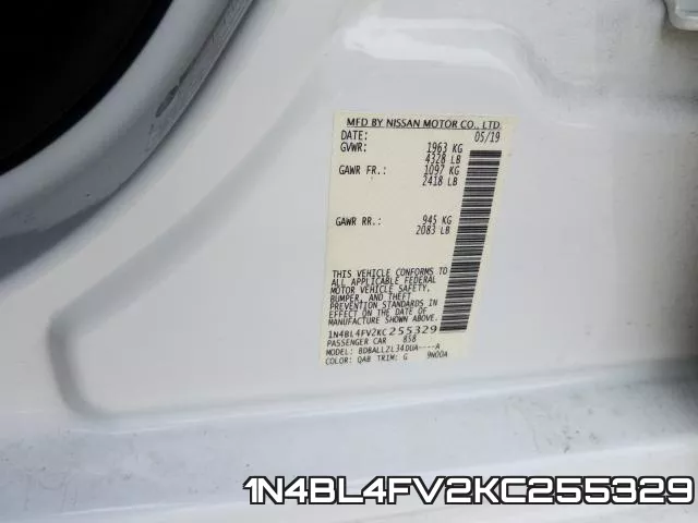 1N4BL4FV2KC255329 фото 2