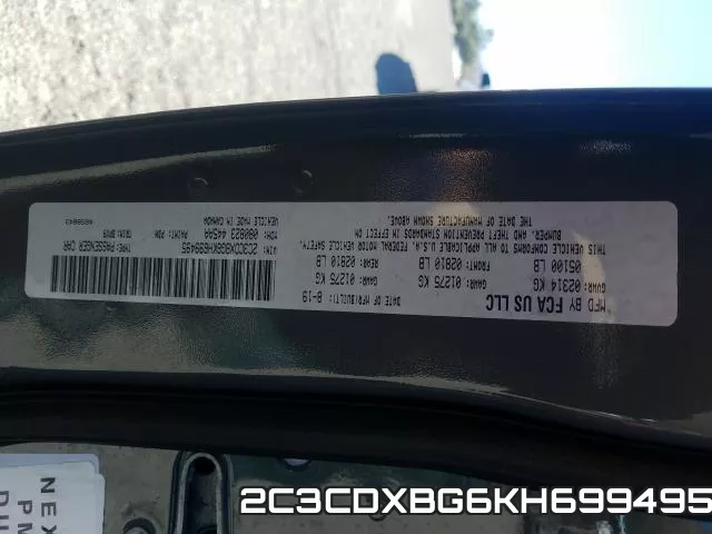 2C3CDXBG6KH699495 фото 2