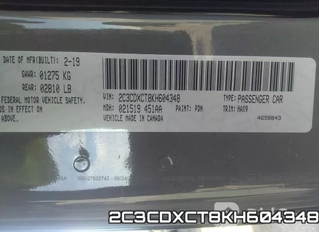 2C3CDXCT8KH604348 фото 10