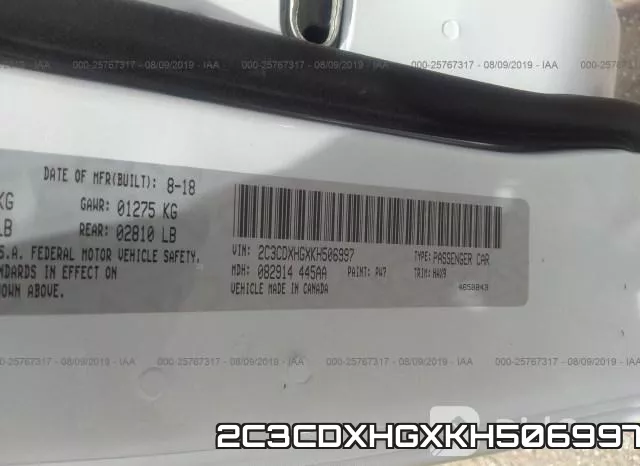 2C3CDXHGXKH506997 фото 10