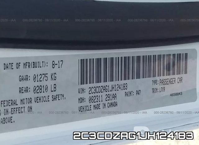 2C3CDZAG1JH124183 фото 10