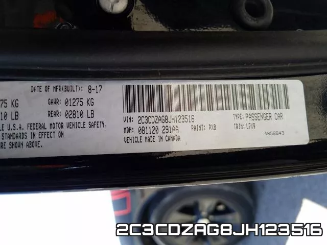 2C3CDZAG8JH123516 фото 2