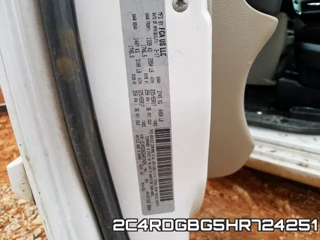 2C4RDGBG5HR724251 фото 2