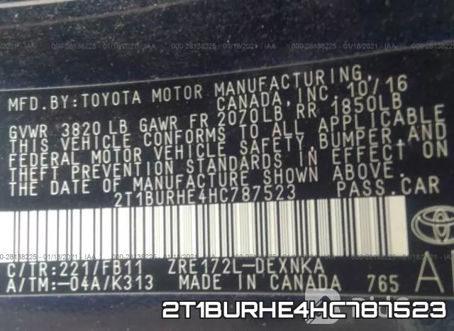 2T1BURHE4HC787523 фото 10