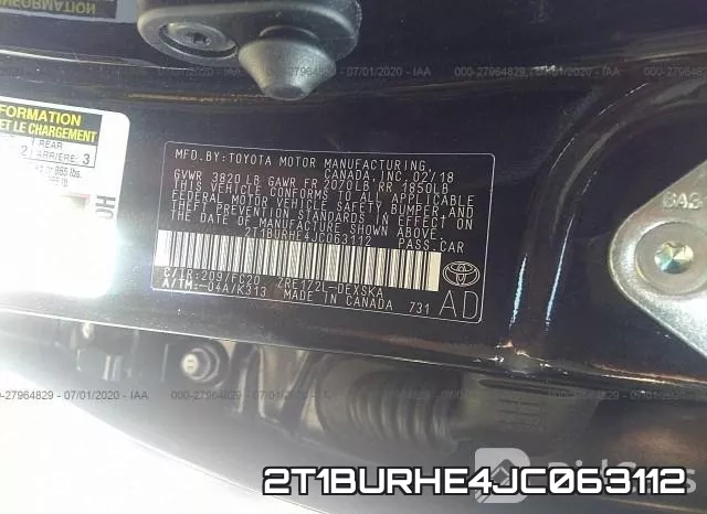 2T1BURHE4JC063112 фото 10