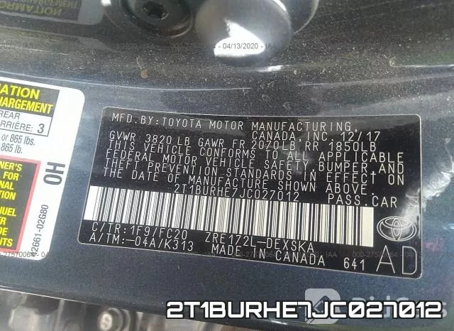 2T1BURHE7JC027012 фото 10